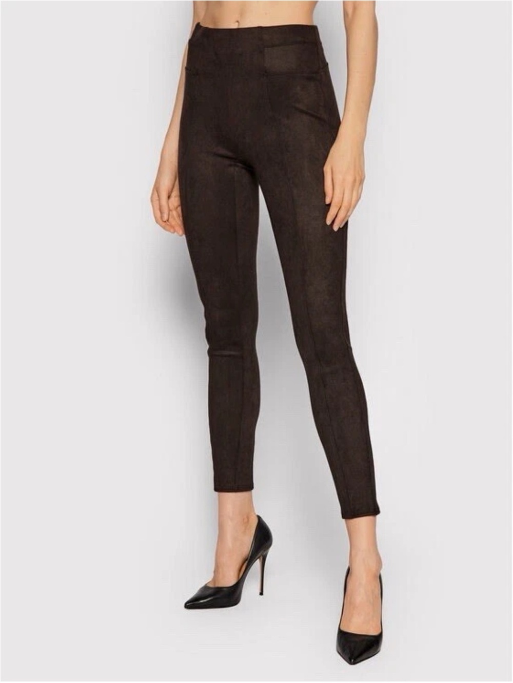 Spanx High Waist Faux Suede Leggings - 20322R - Marrone - Large